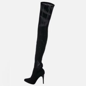 Donald J. Pliner Black Over-the-Knee Electra Boots
